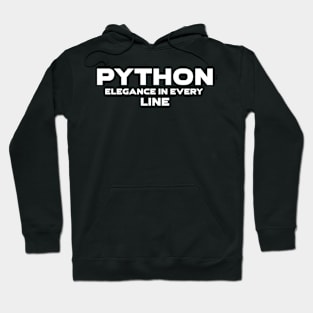 Python Elegance In Every Line Programming Hoodie